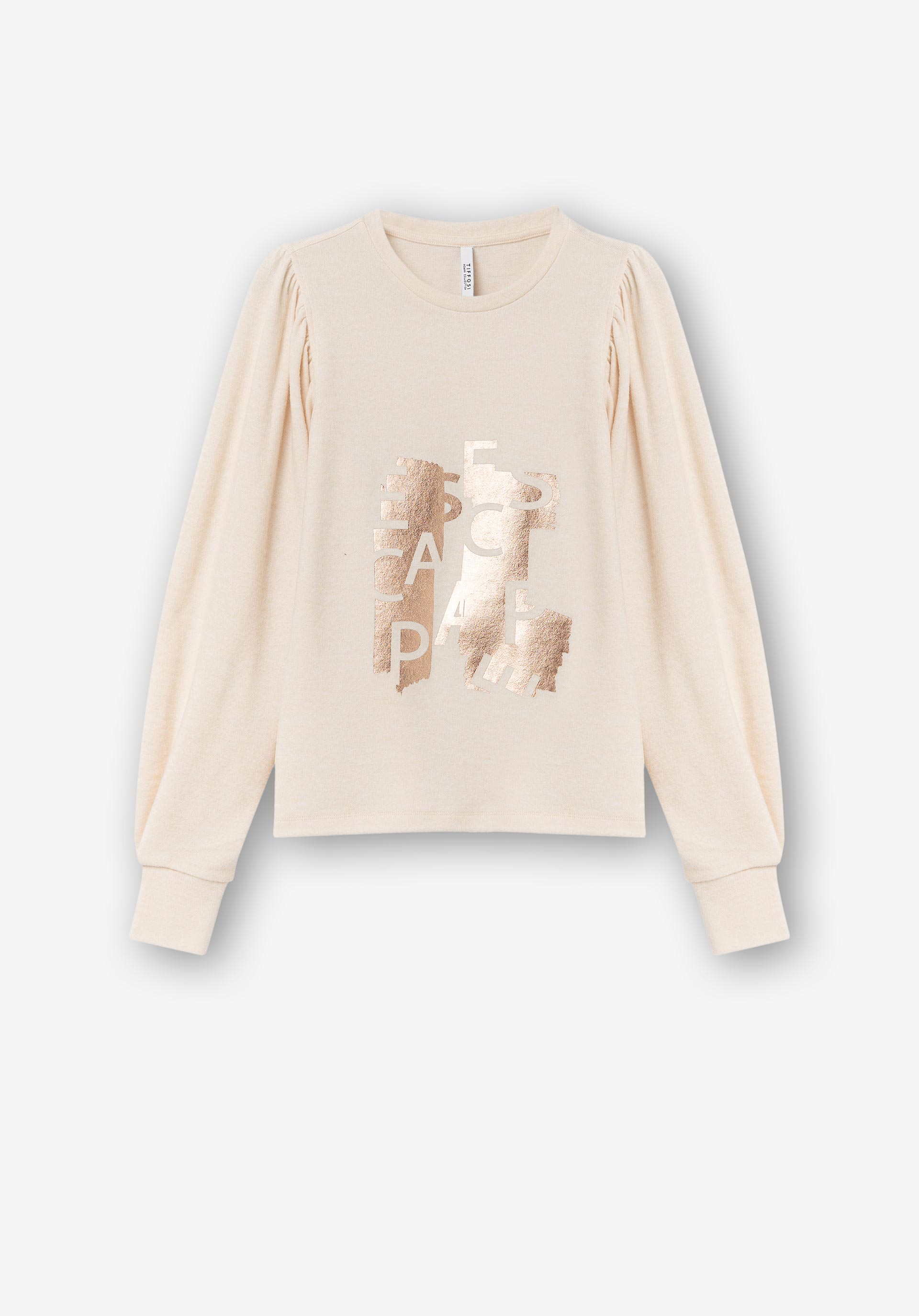 T-shirt Toque Suave com Texto Frontal