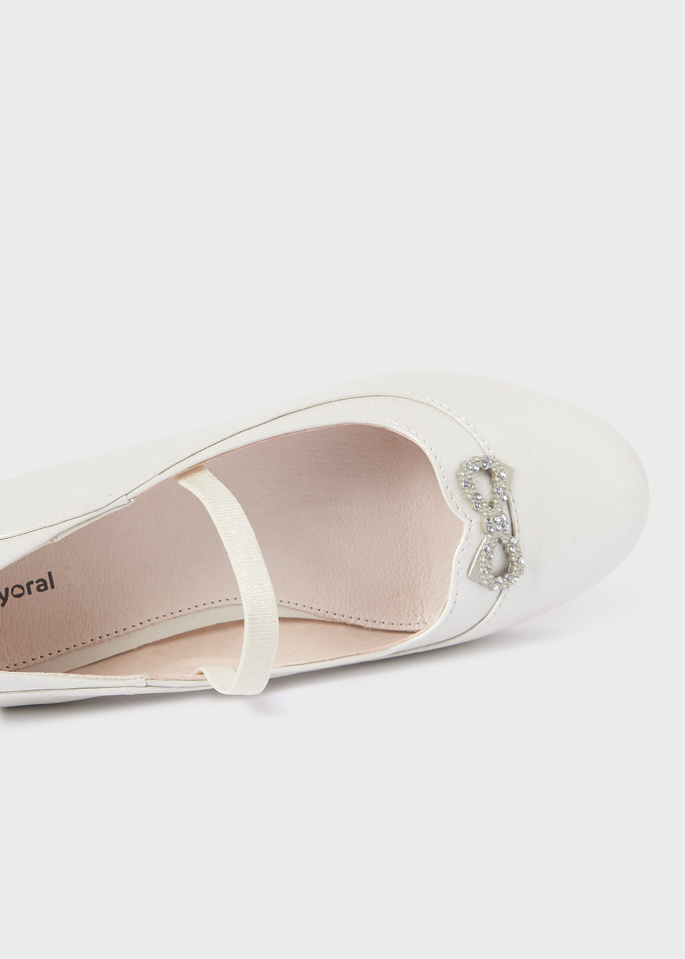 Sapatilhas de bailarina com laço de strass para meninas
