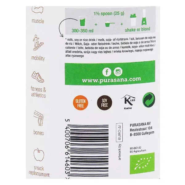 Purasana Natural Whey em Pó Orgânico 400g