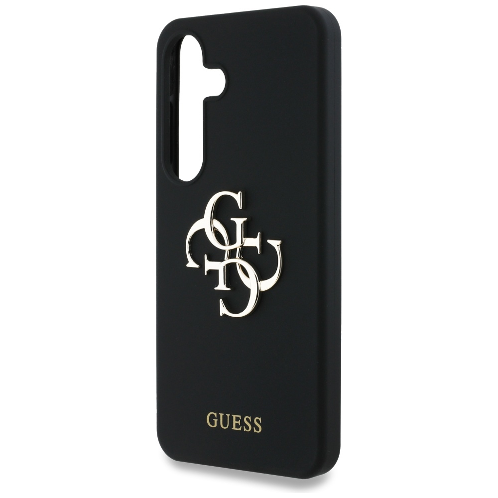 Samsung Galaxy S25 Ultra Silikon Hardcase Hülle Big 4G Logo Bottom Script (GUHCS25LS4SMDK) - Schwarz / Gold