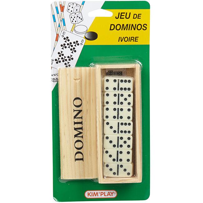 Jeu de domino ivoire plumier