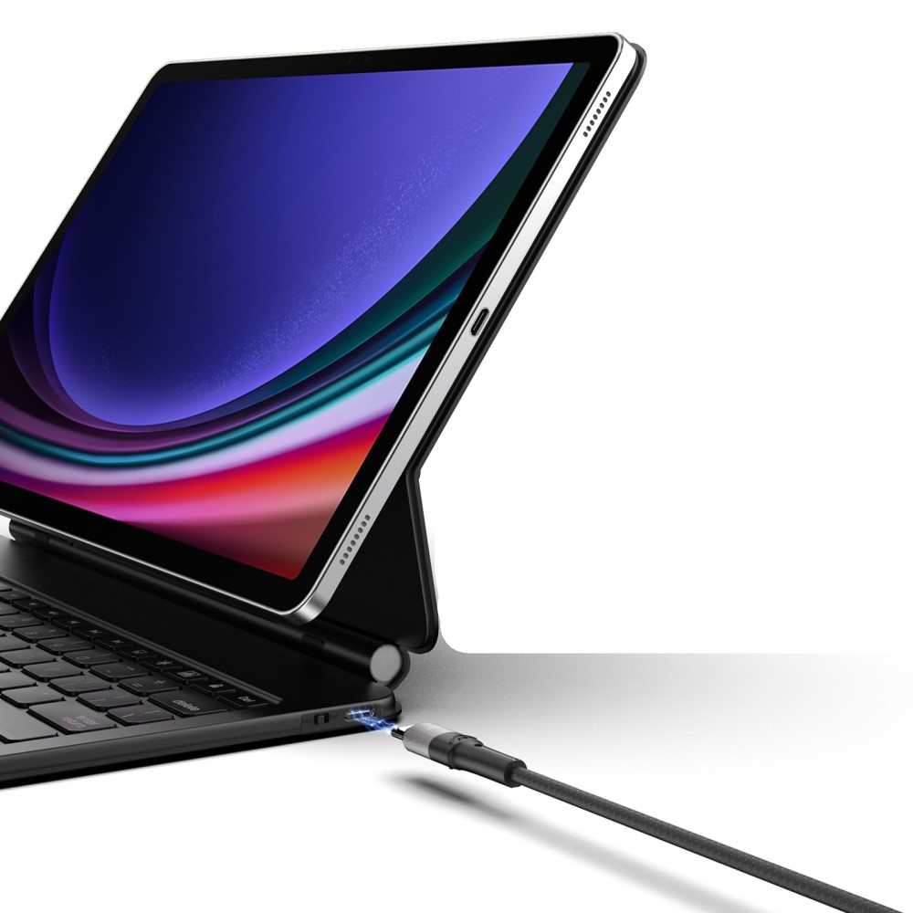 Samsung Galaxy Tab S10  Plus Leder Tasche Magnetische Bluetooth Tastatur   S-Pen Halterung (QWERTY) - Schwarz