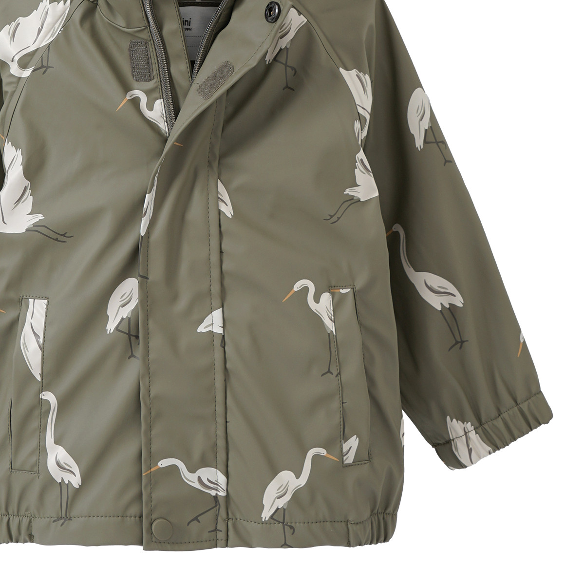 Topomini Pure Collection Baby Regenjacke mit recyceltem Material oliv