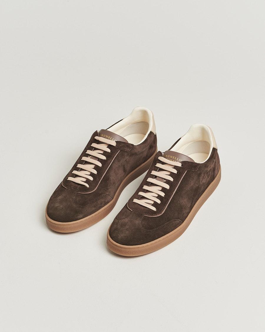 Brunello Cucinelli Classic Sneakers Dark Brown Suede