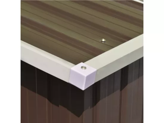 Abri de jardin 257x392x181 Métal Marron