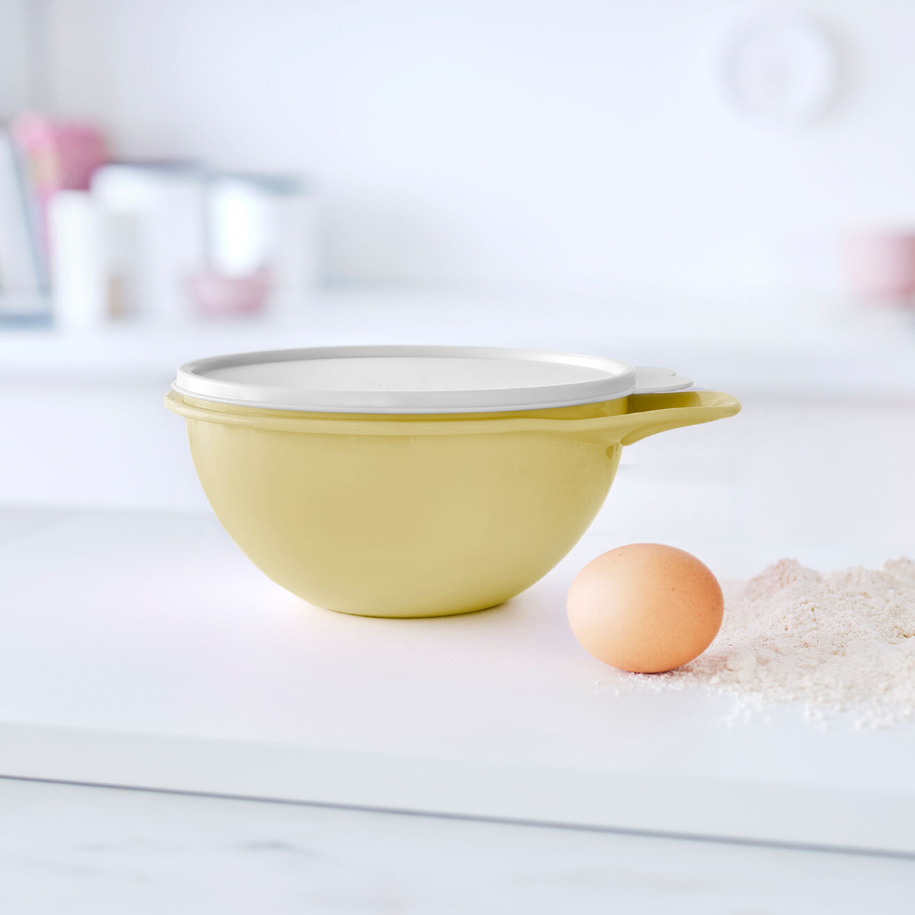 Tupperware 3 Bols Pouce jaune pâle - 600 ml