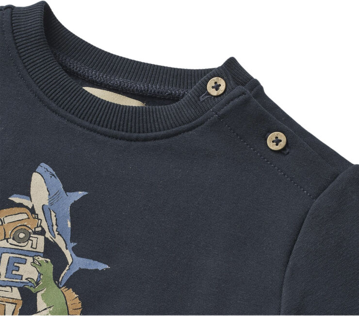 Wheat Sweatshirt Marius Blå