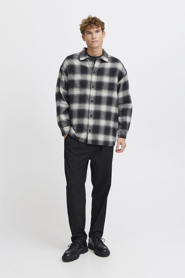 Casual Friday CFAUGUSTO checked overshirt Pewter mix