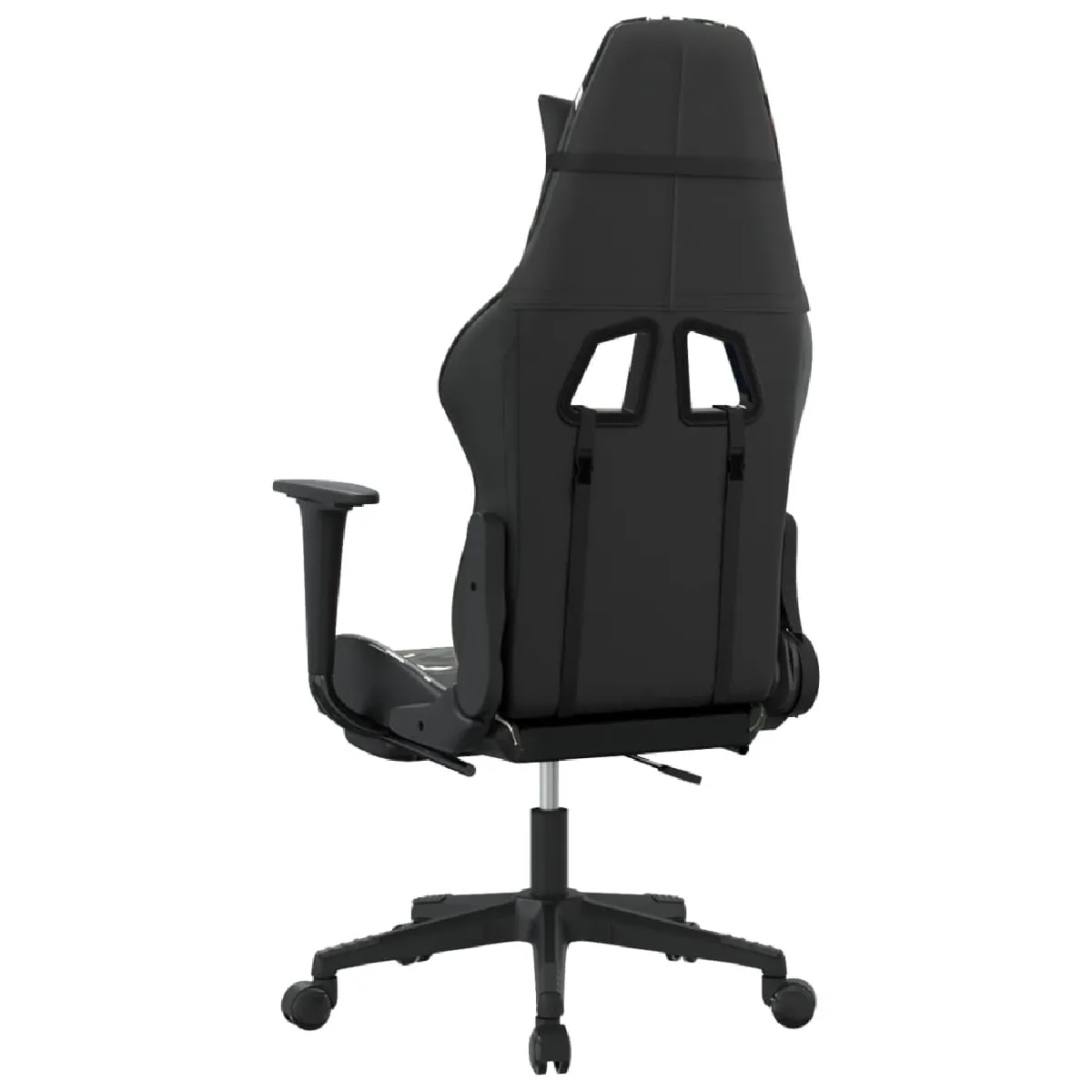 vidaXL Chaise de jeu avec repose-pied - Noir et Camouflage