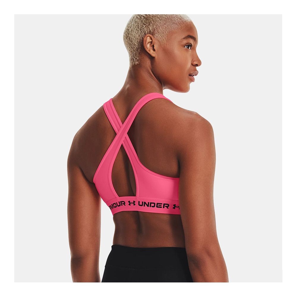Under Armour CROSSBACK MID - Brassière Femme pink
