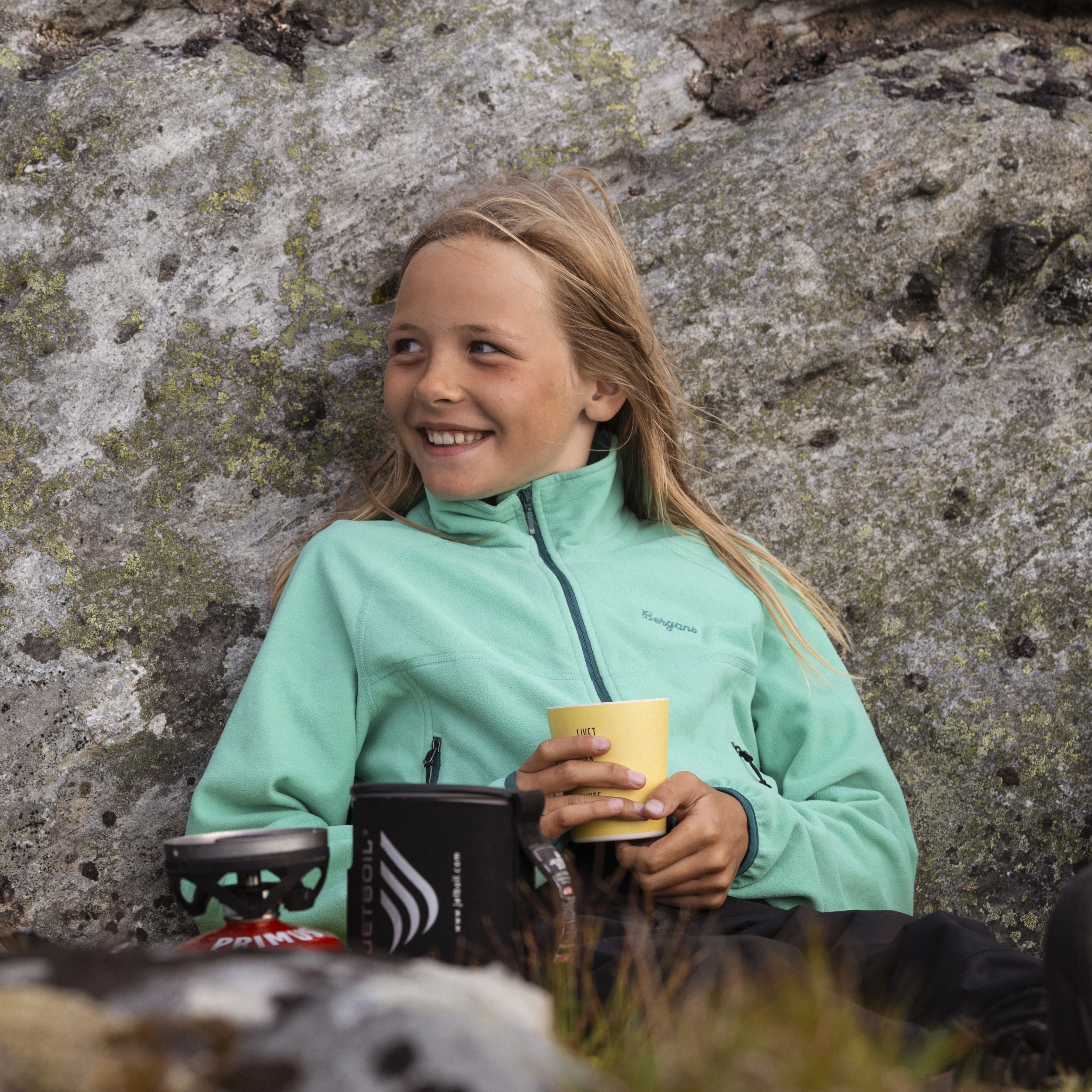 Junior Fleece Midlayer Jacket Light Malachite Green