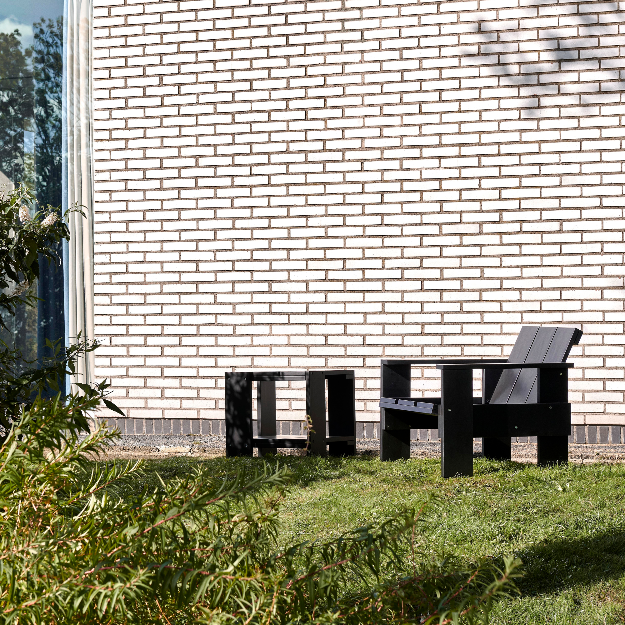 Loungestoel Crate Pinewood zwart