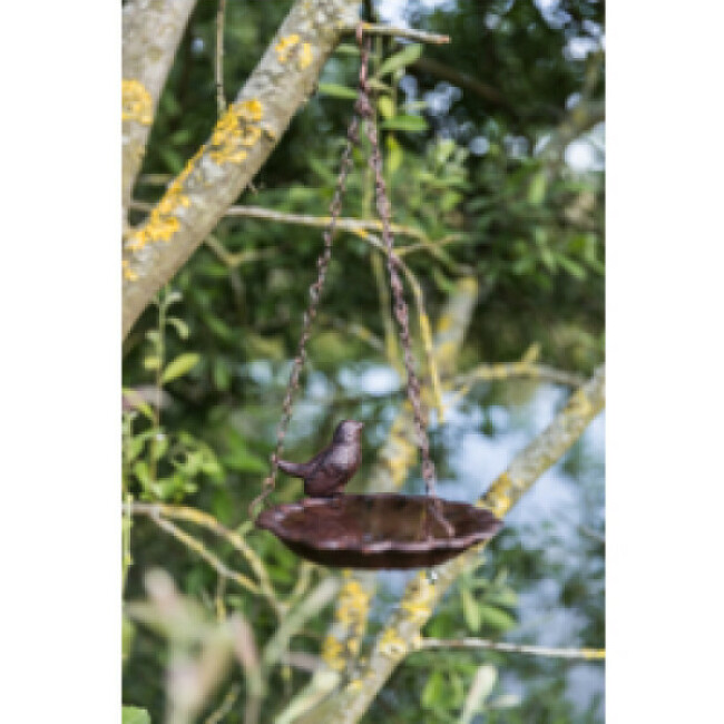 Abreuvoir baignoire en fonte à suspendre pour oiseaux