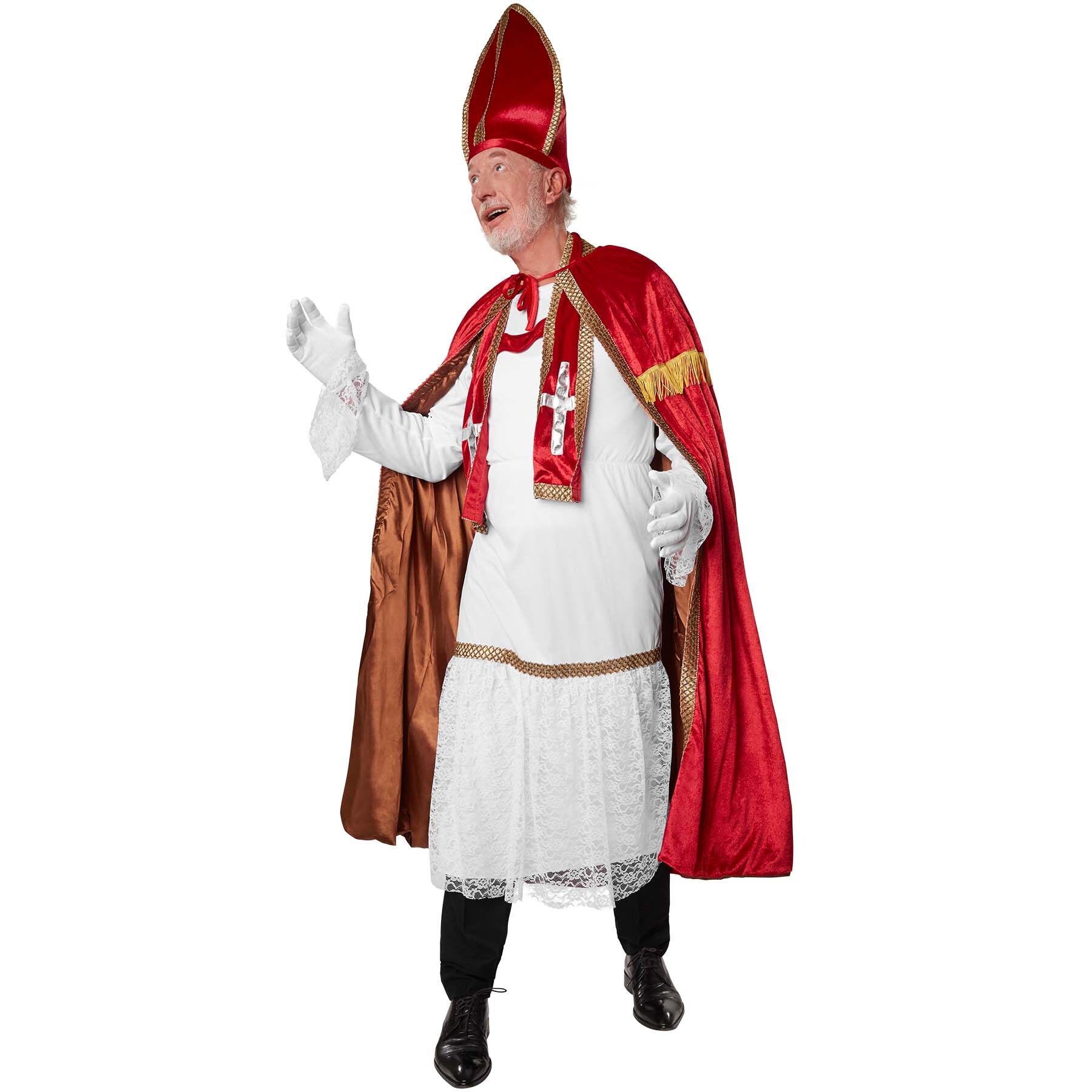 tectake® Herrenkostüm St. Nikolaus-Set dunkelrot