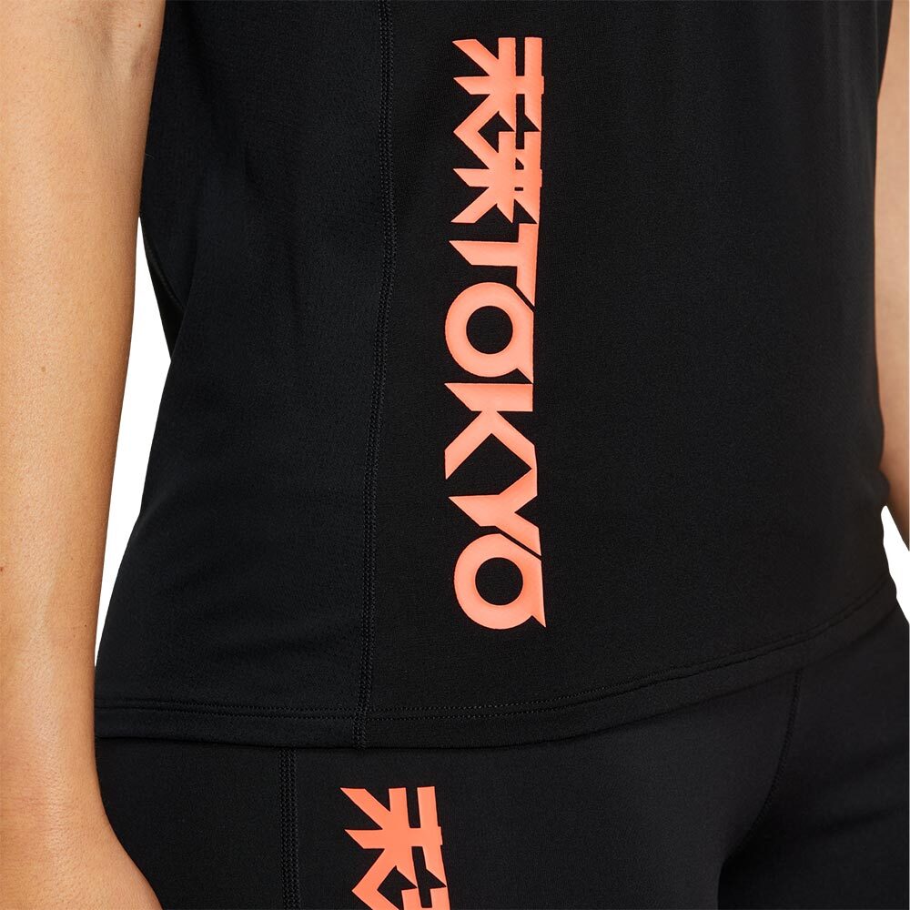 ASICS Future Tokyo Hardloopshirt Zonder Mouwen Zwart/Oranje Dames