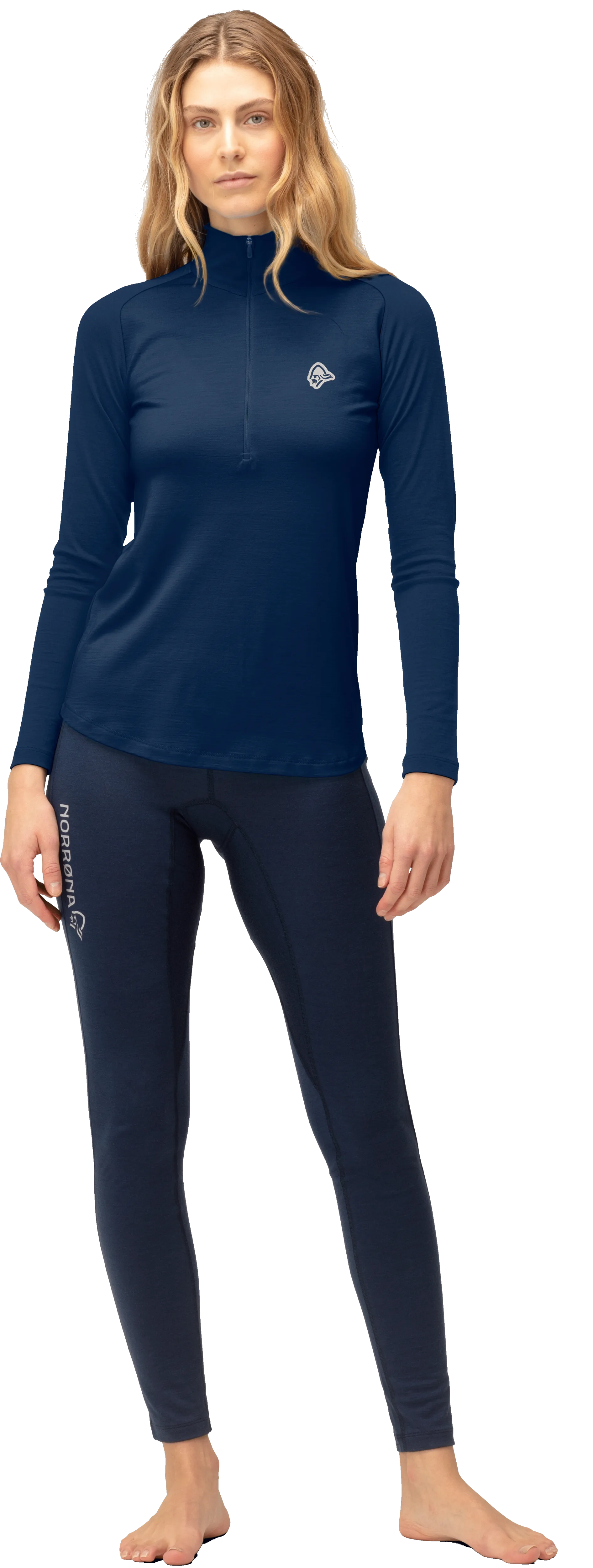 Norrøna Women's Femund pureUll Zip Neck Indigo Night