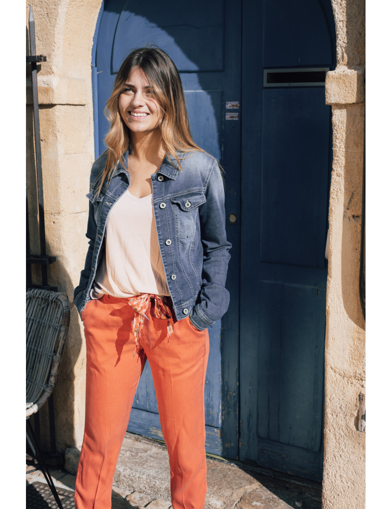 LAB DIP PANTALON THEA TENCEL ROUSSE