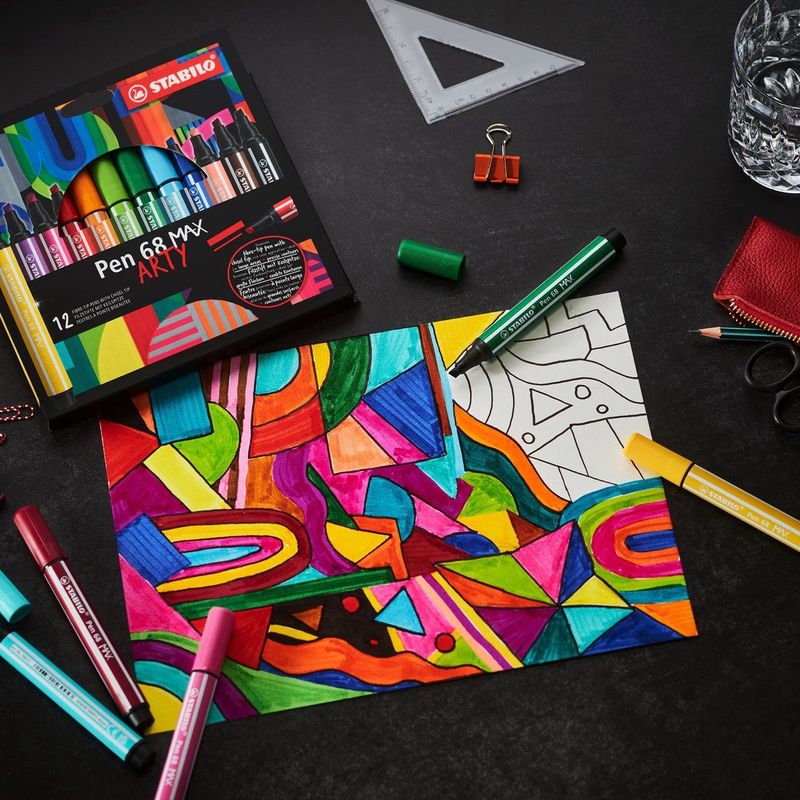 STABILO - Pen 68/33 Max - Viltstiften - Lichtgroen - 5 Stuks