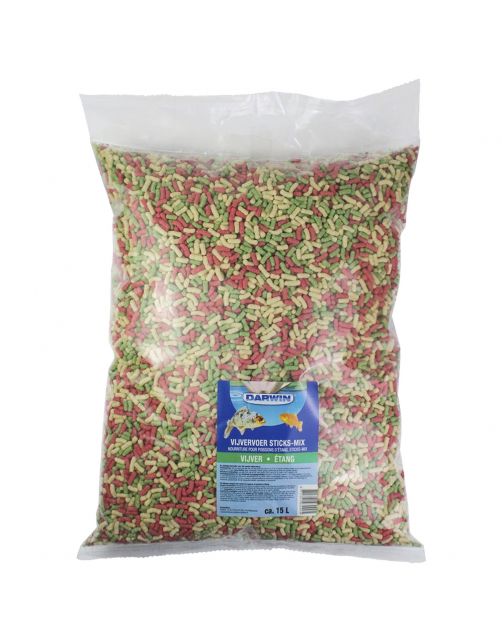 Darwin Vijvervoer Sticks Mix - Vijvervoer - 15 l