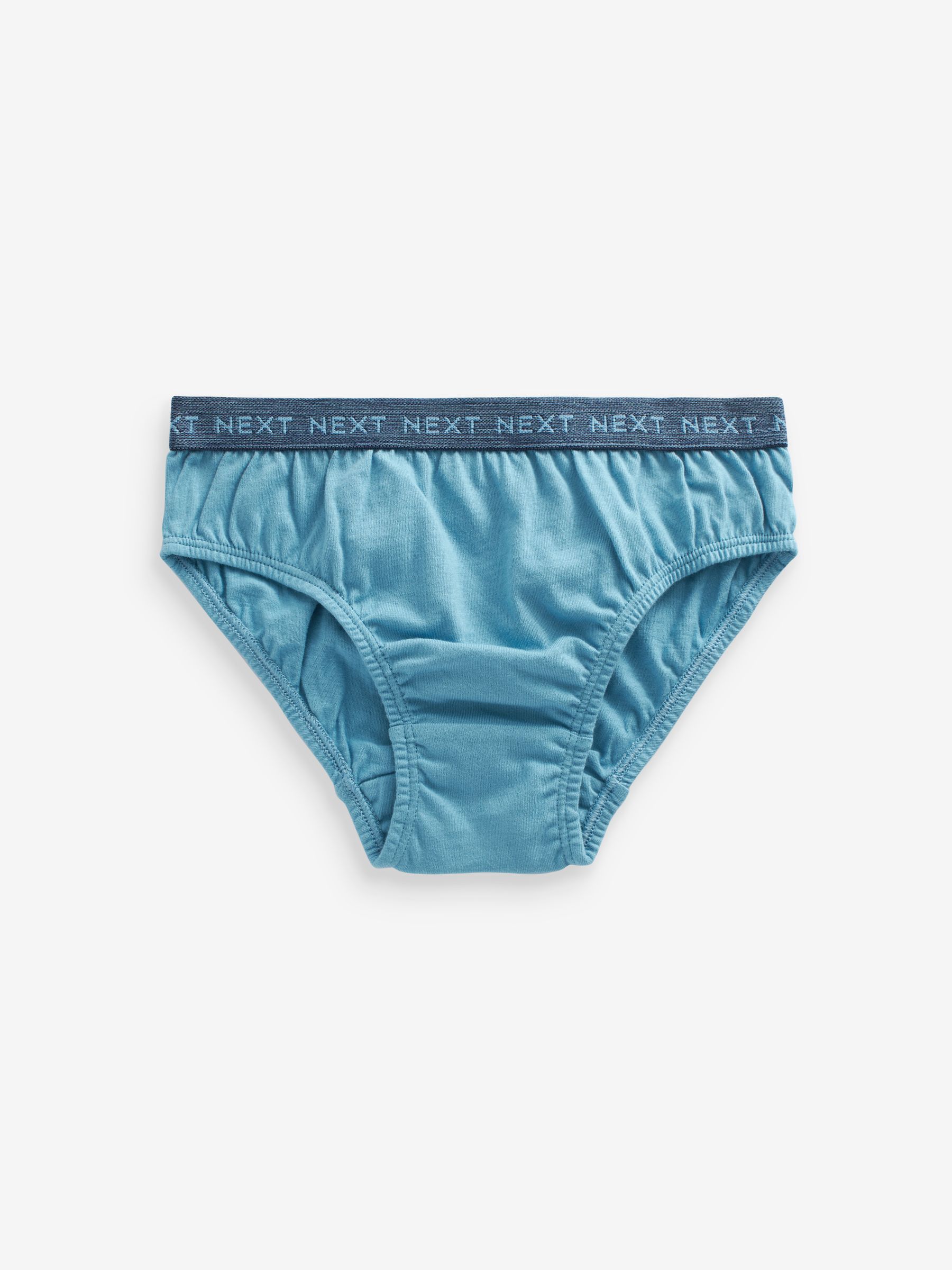 Blauw met jacquard tailleband - 100% katoenen slip verpakking van 5 (1,5 - 16 jr)