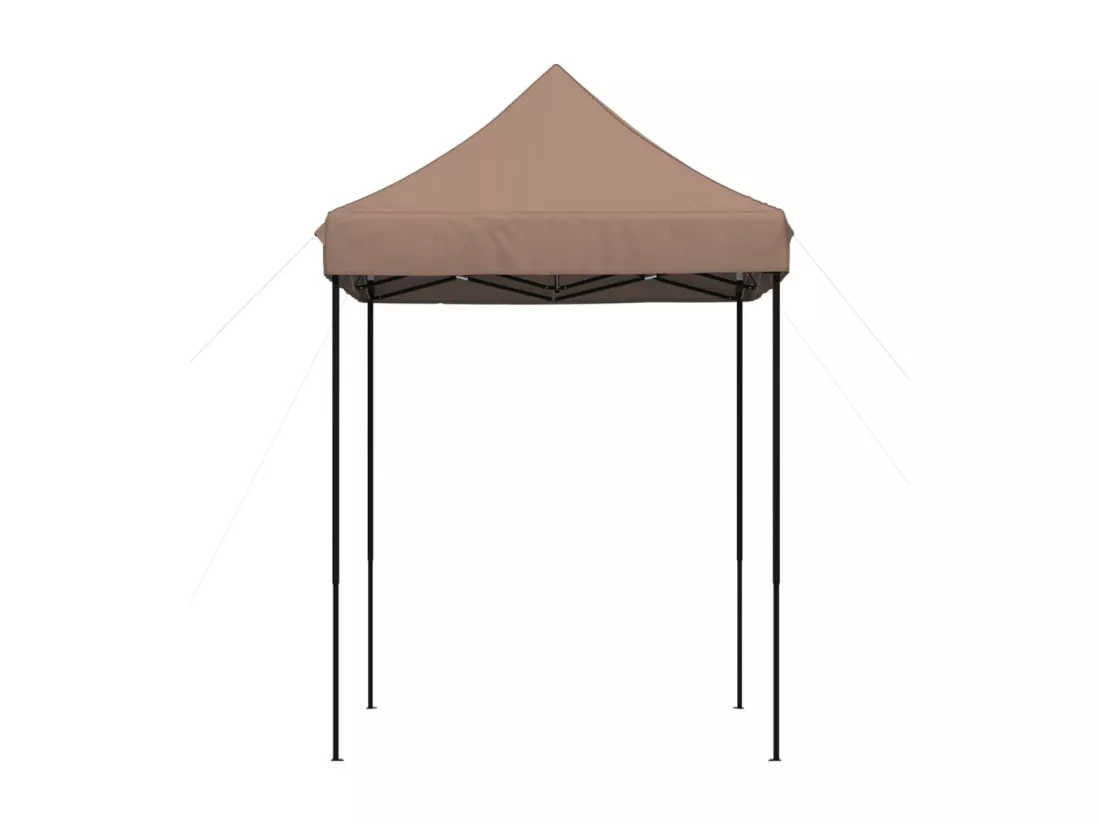 Tente de réception pliable escamotable marron 200x200x306 cm