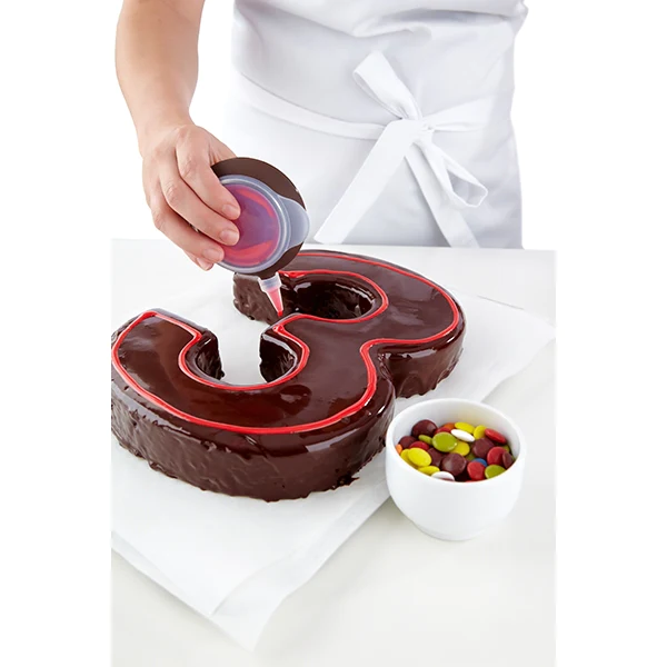 Moule à gâteaux en silicone chiffre 3 Lékué