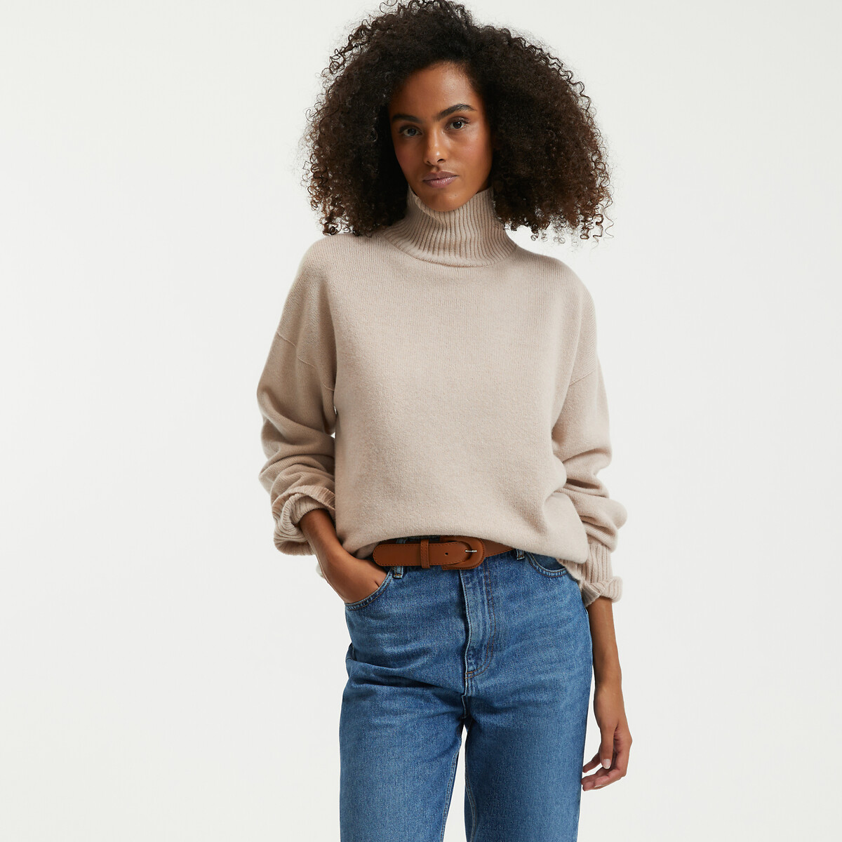 COLEÇÕES LA REDOUTE<br>Trui em lã e cashmere, fabricado na França