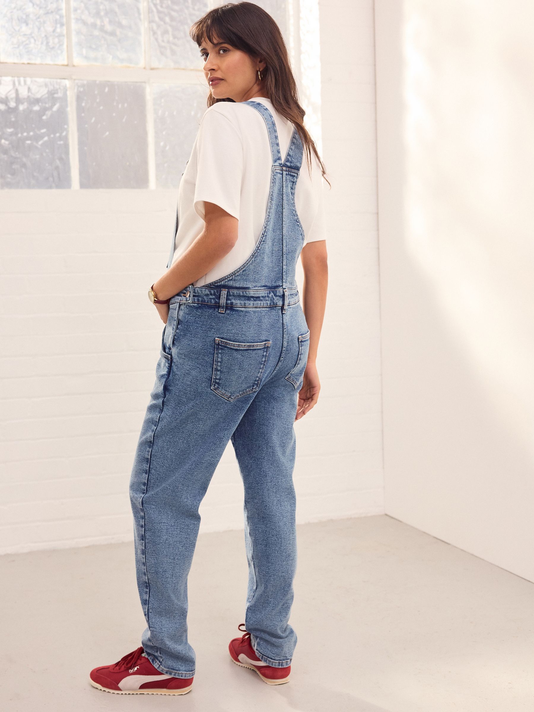 Donkerblauw - Maternity Denim Dungaree