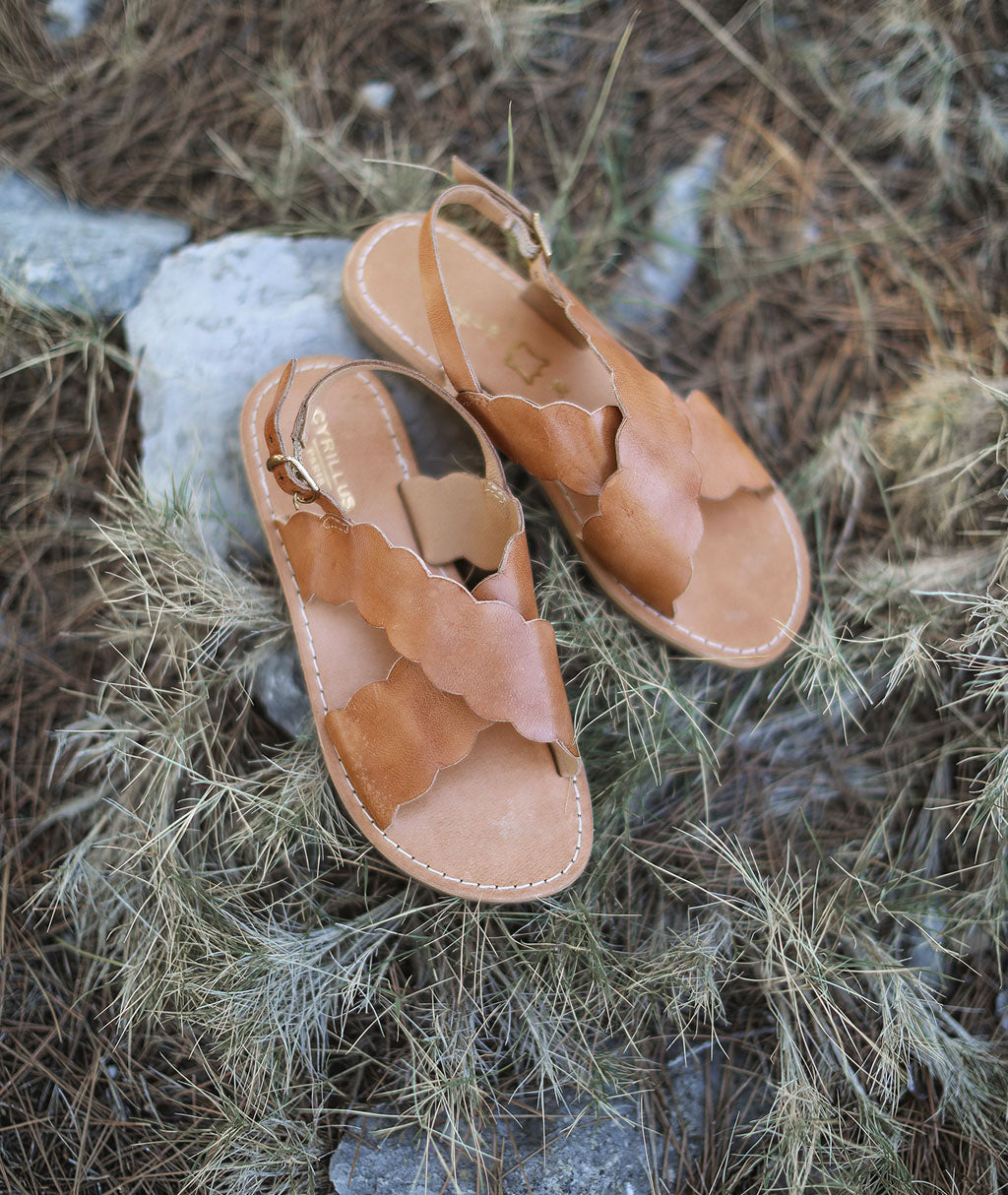 Sandales maxi bride Fille en cuir