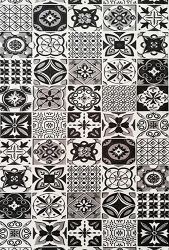 Mani Textile TPS_TREN_00 - Tapis de Cuisine Carreaux de Ciment