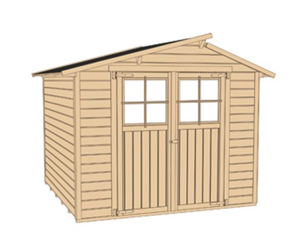 Weka Gartenhaus 323 Gr.1, ca. B225/H221/T171