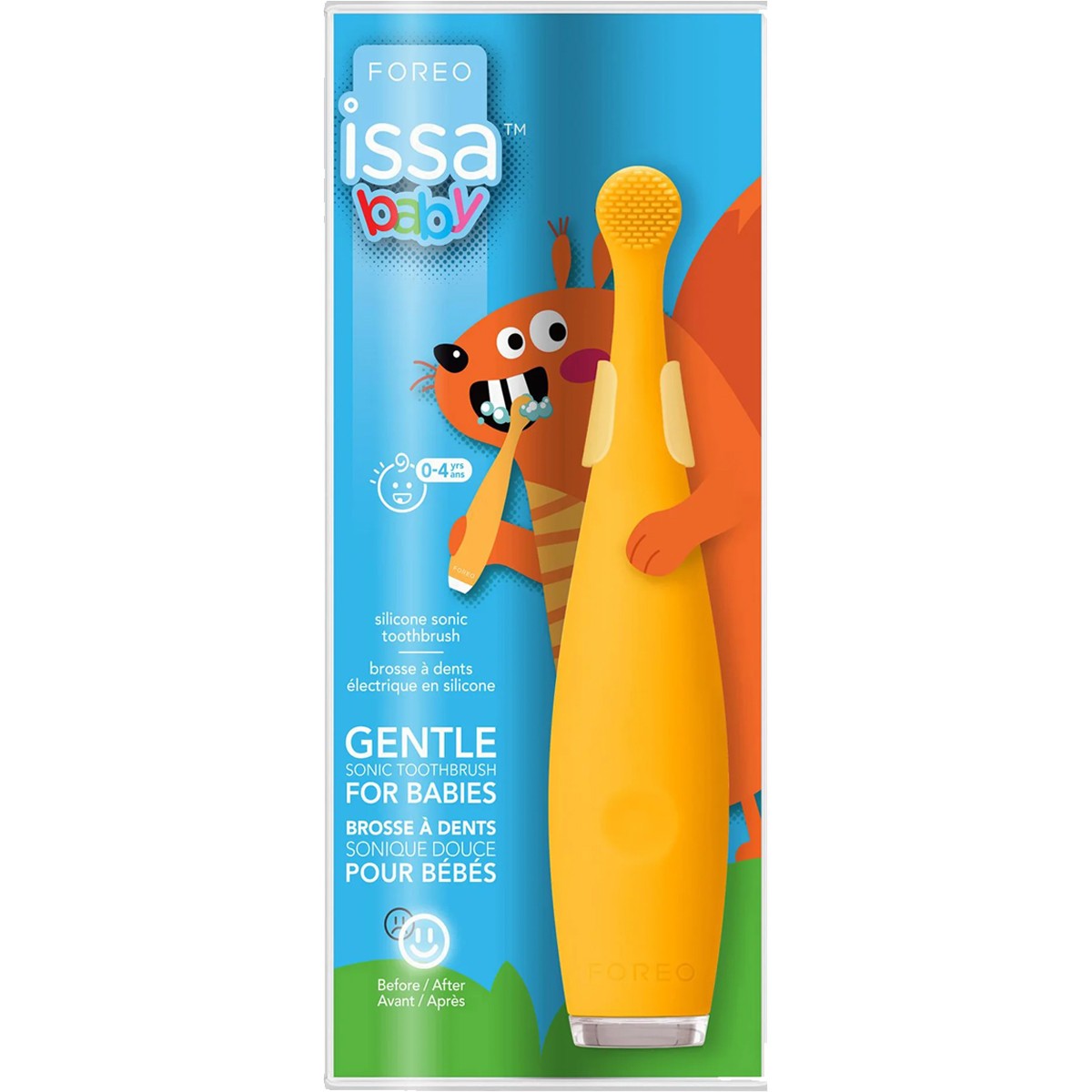 ISSA™ Baby - Brosse à dents sonique - Enfants de 0 à 4 ans - Jaune