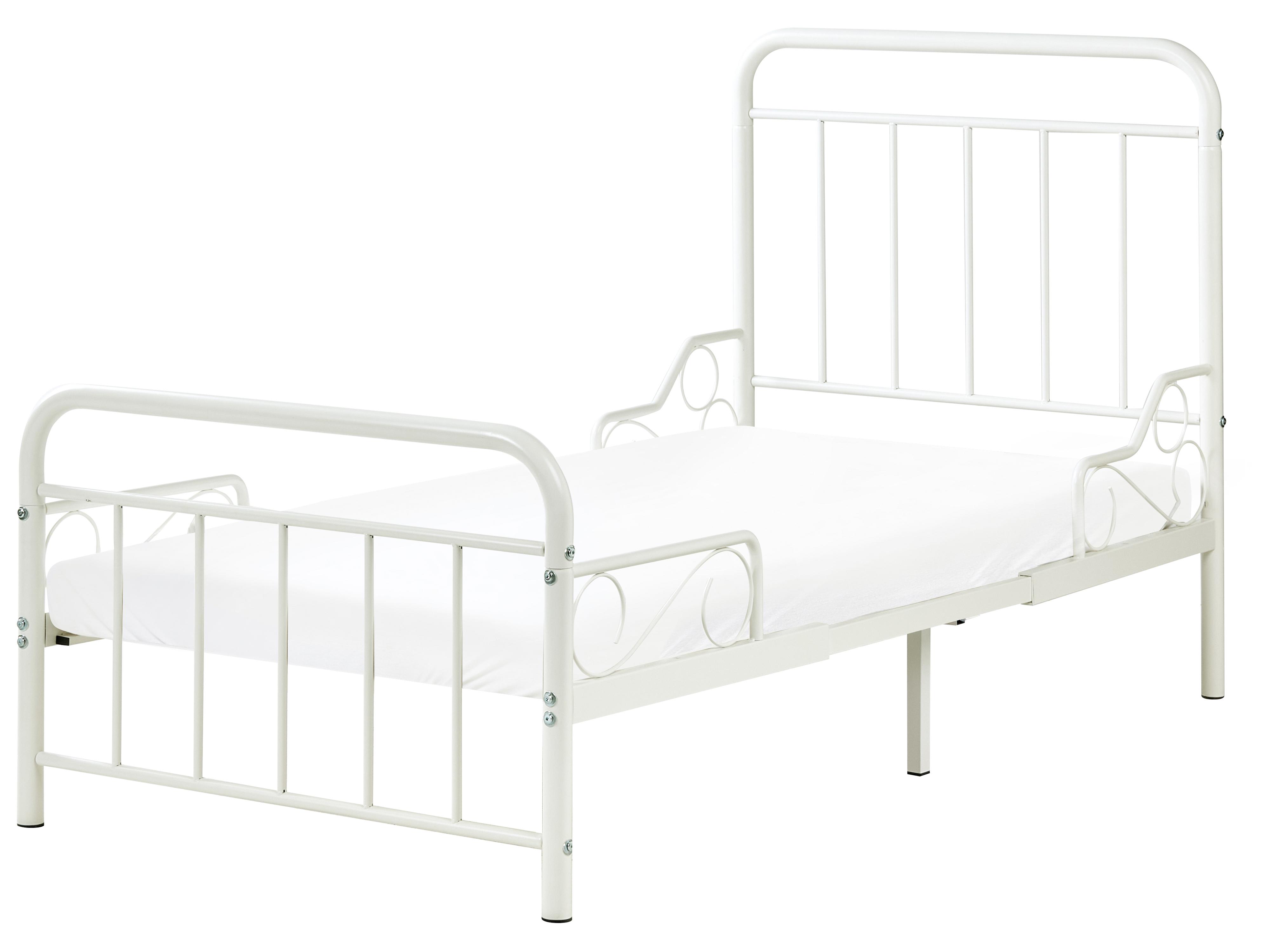 Uitschuifbaar kinderbed Metaal ANAIS 90 x 200 cm Gebroken wit