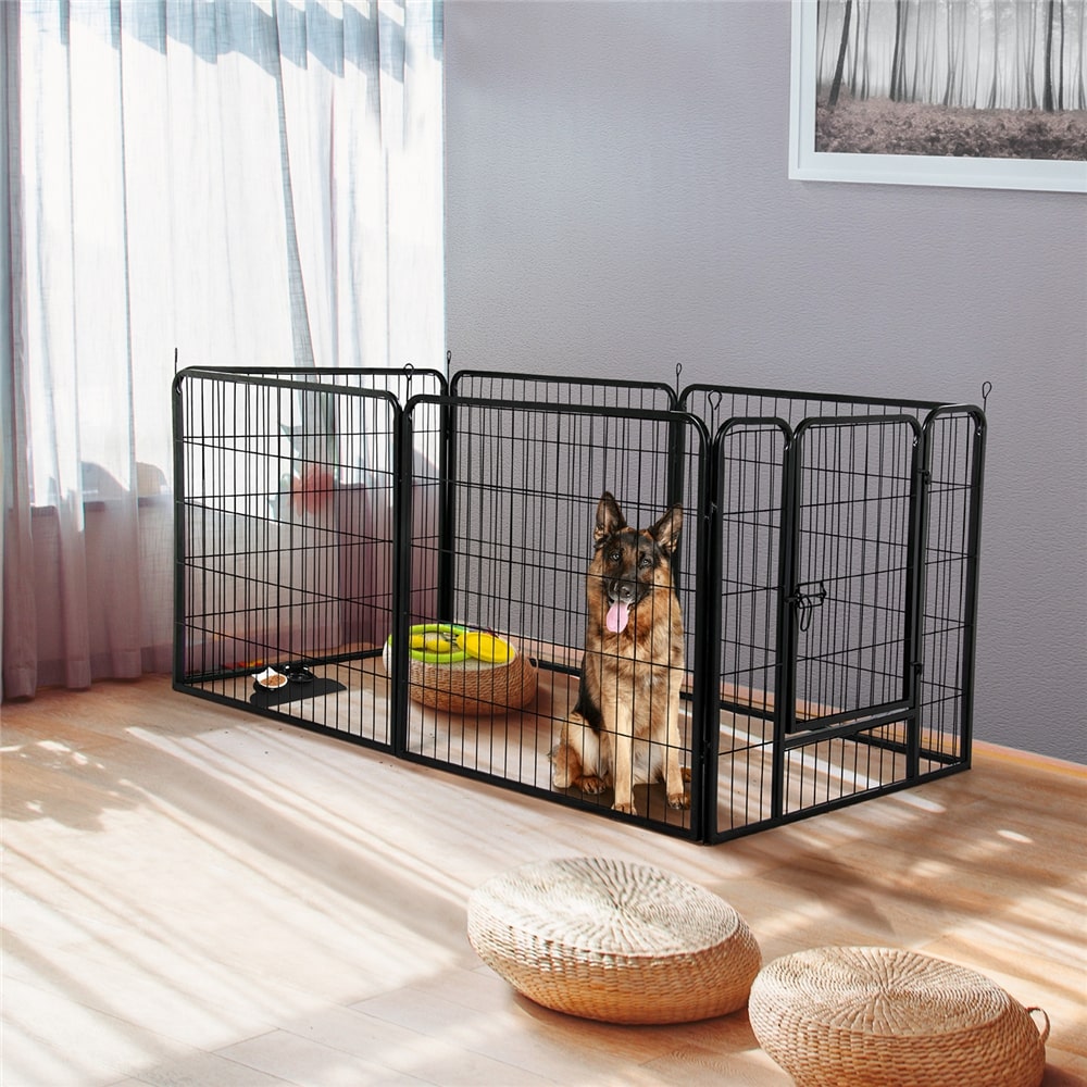 Yaheetech Freigehege Welpenlaufstall Welpenzaun Gehege Laufstall,Outdoor oder Indoor (6 Panele)