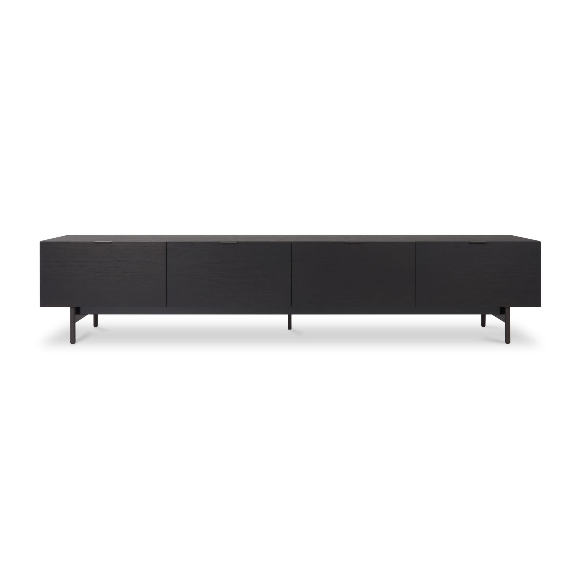 Tv meubel Woody met onderstel en deurtjes 240 zwart