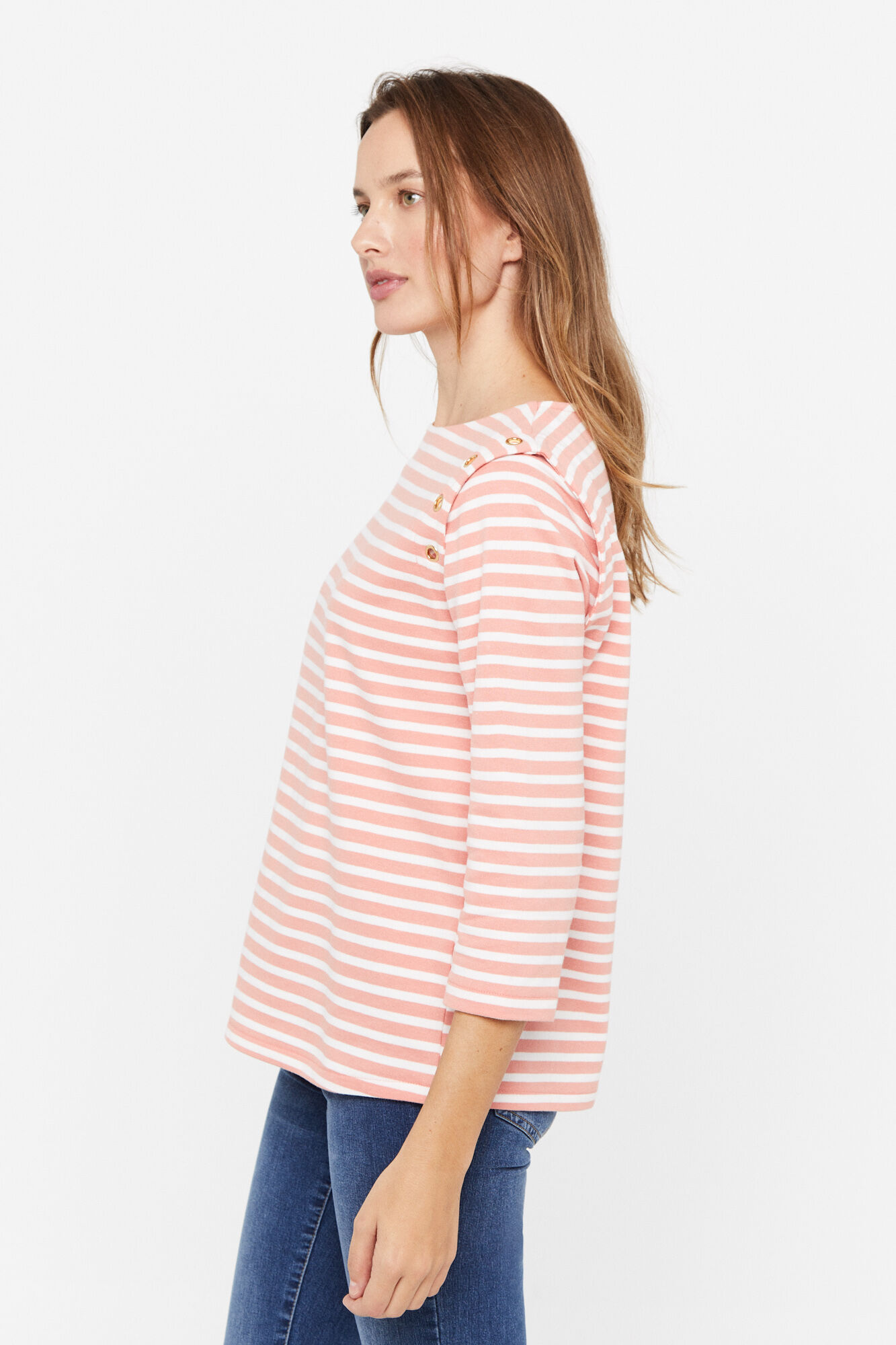 Blusa de moletom plissada leve - Coral