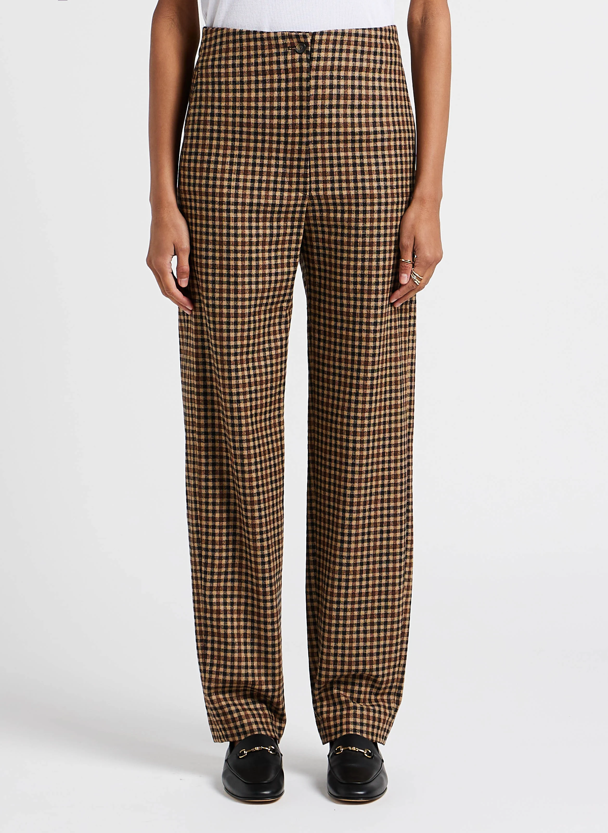 PARSO - Pantalon droit taille haute | Beige