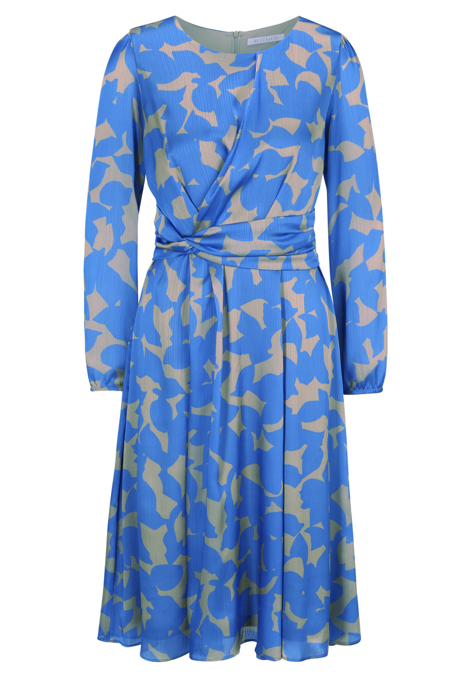 Betty & Co| Damen Chiffonkleid langarm