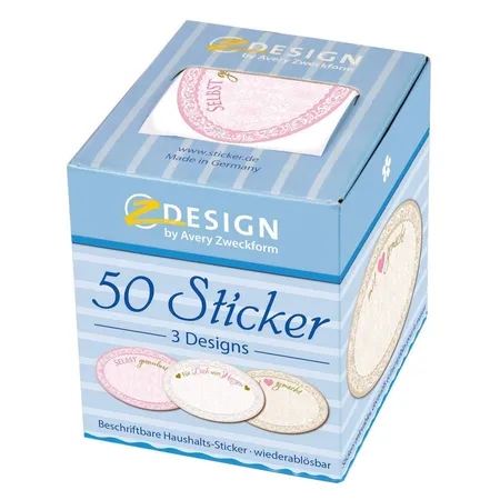 Avery Zweckform Z-Design 56861, Sticker auf Rolle, Selbst gezaubert, 50 Aufkleber