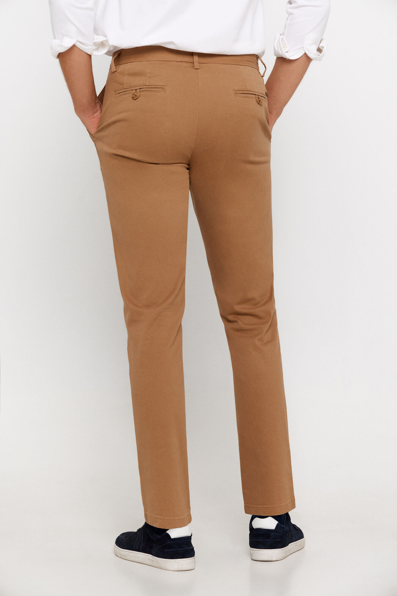 Calça chino estampada de corte regular