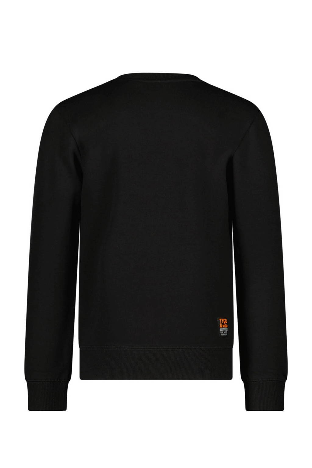 TYGO & vito sweater Tygo met logo zwart