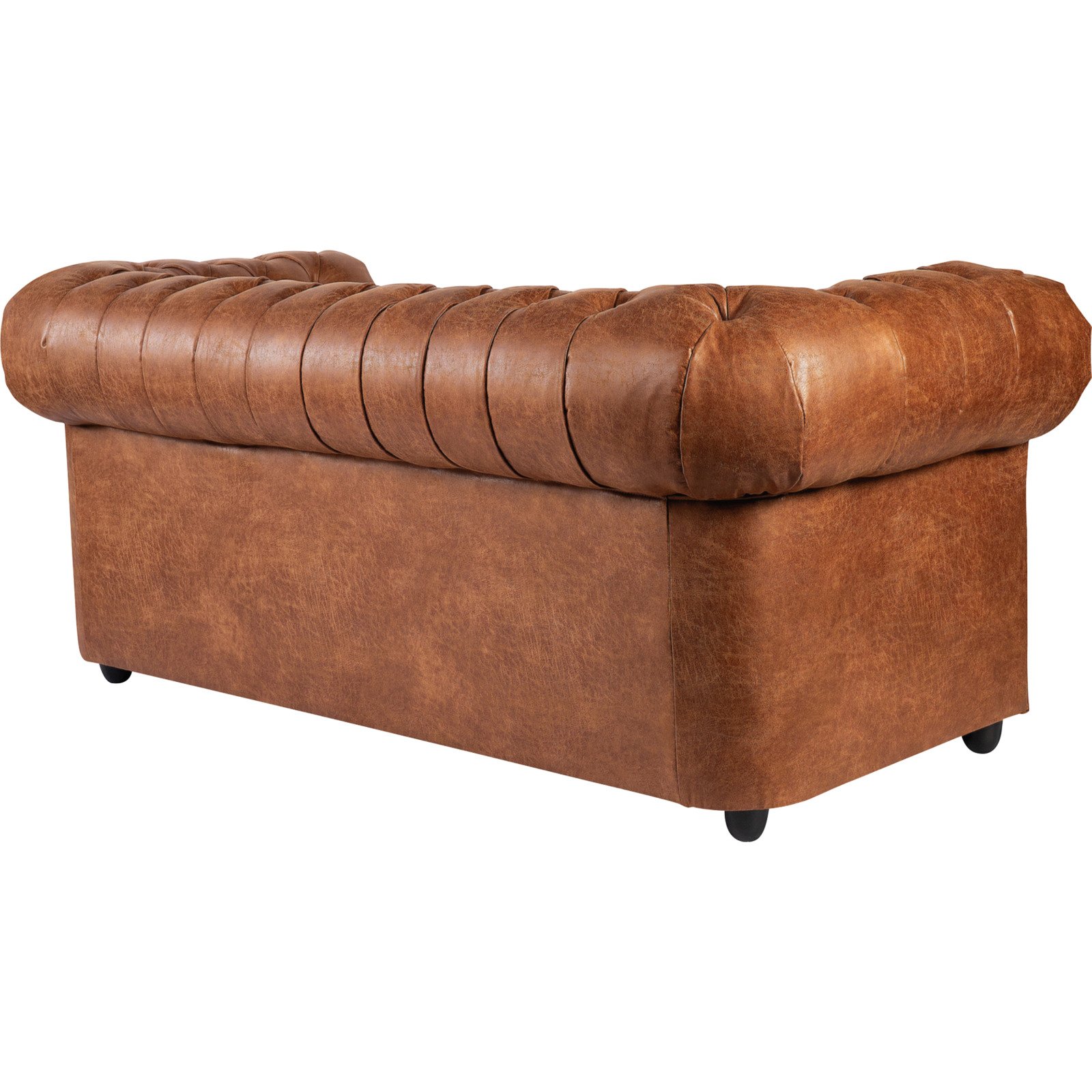 3er-Sofa Chesterfield Leder braun