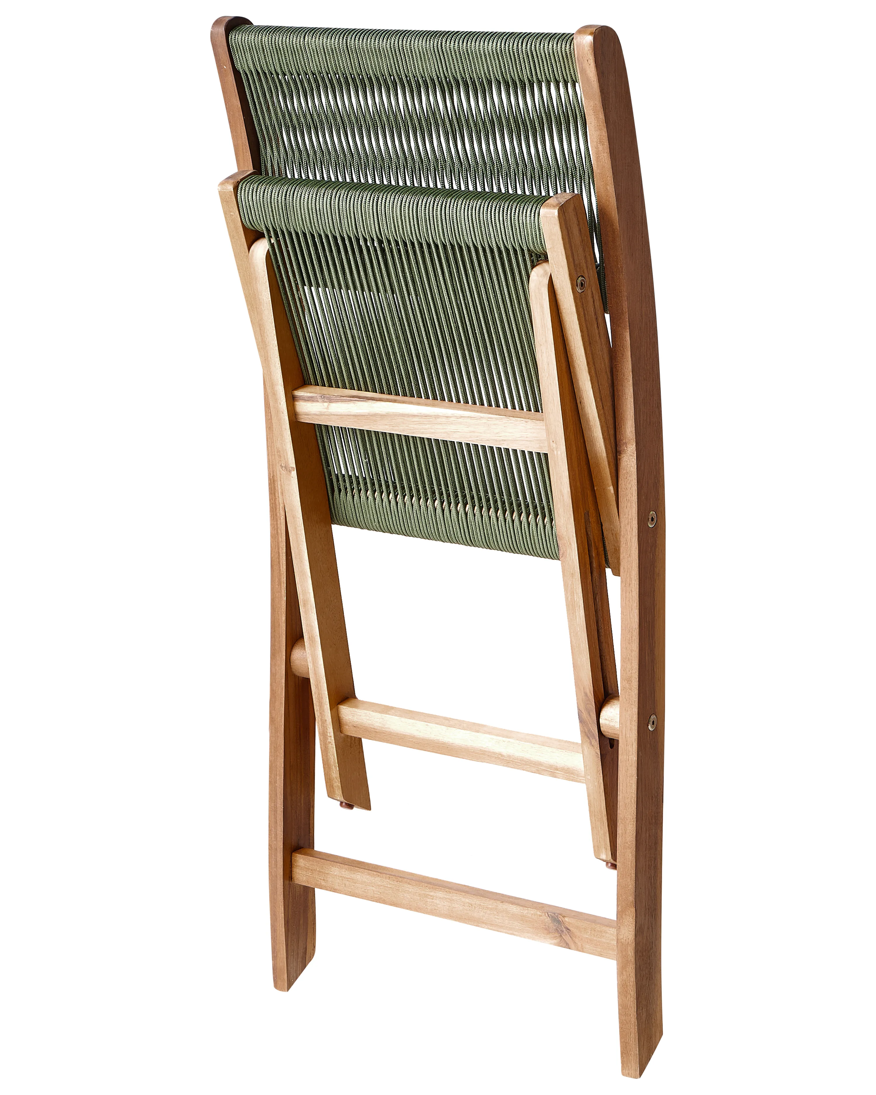 Set van 2 tuinstoelen PROSSEDI inklapbaar Acaciahout Groen