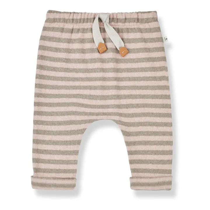 1+ in the family Pantalon Matière Recyclée Rayé Tristan | Rose pâle
