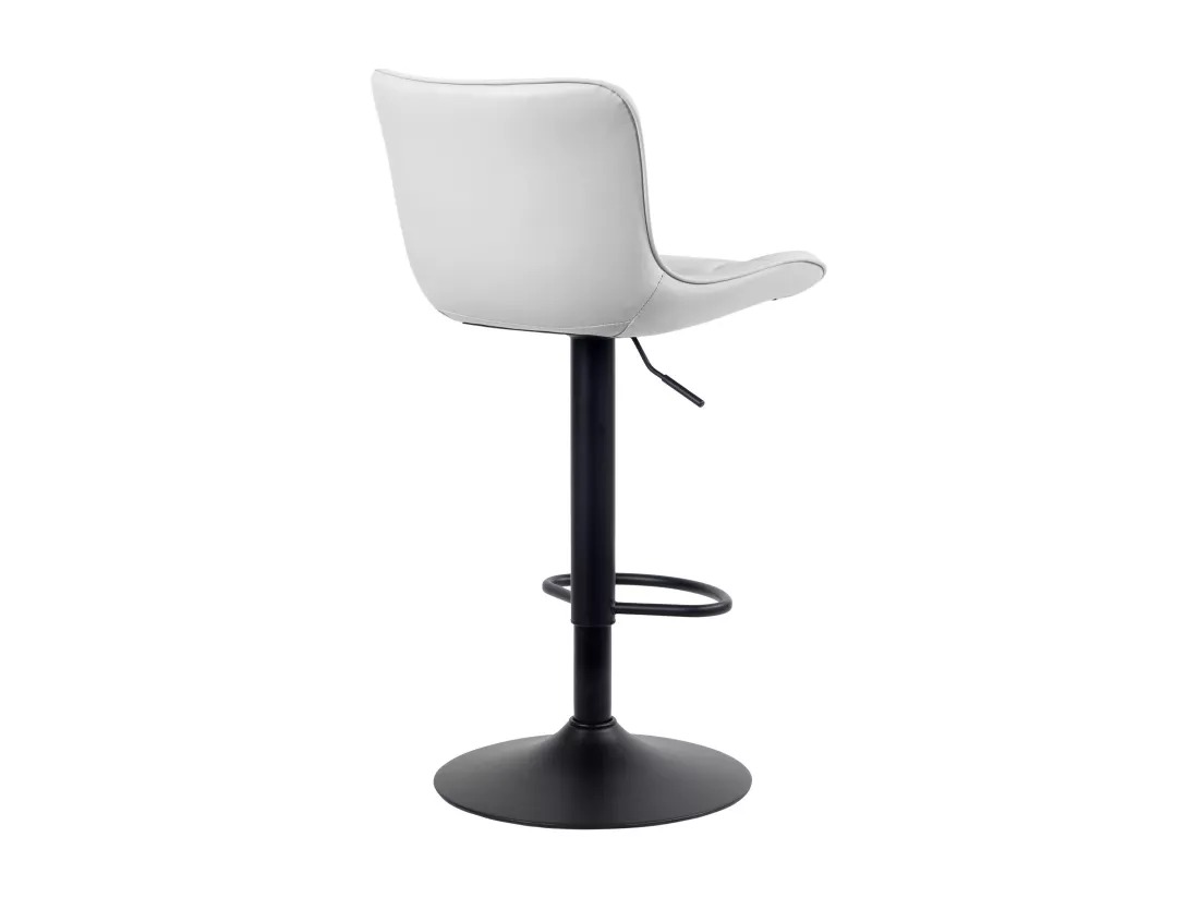 Lot de 2 Tabouret de bar - Similicuir - Blanc - Linus