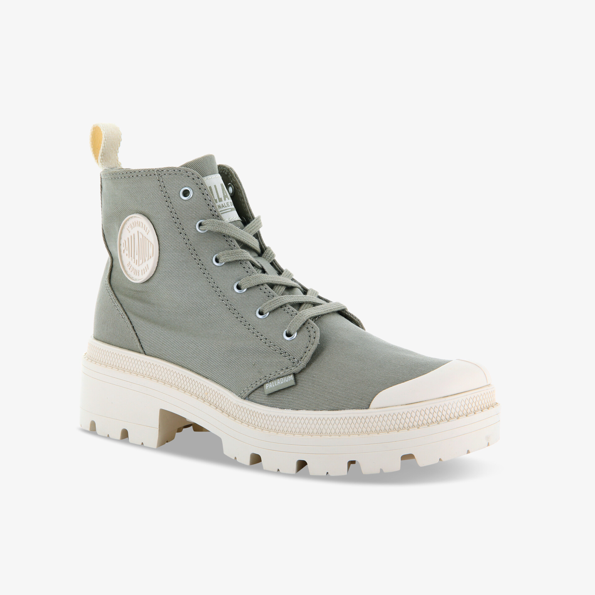 PALLADIUM PALLABASE TWILL Damen Leinenschuhe grün