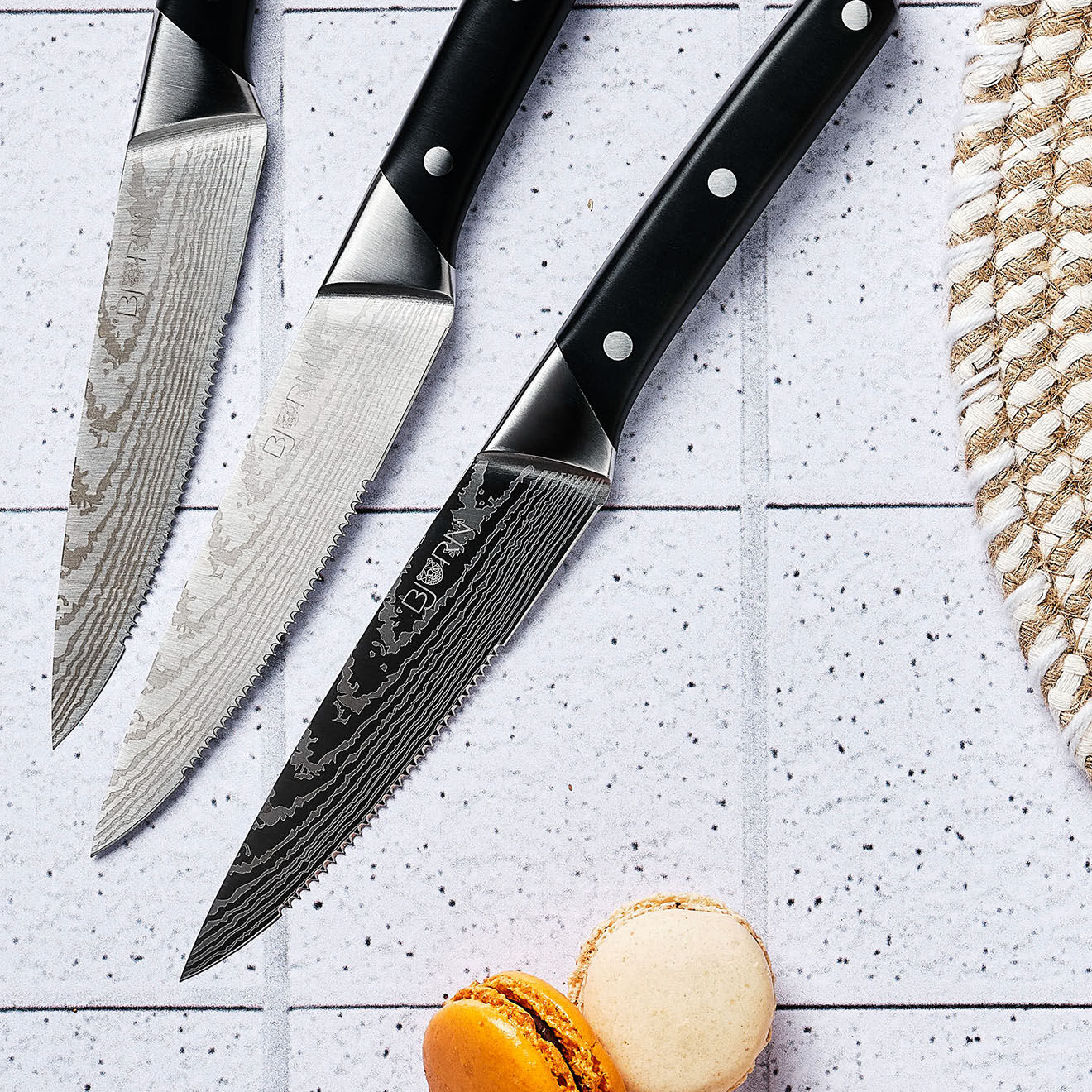 Bjorn Bloc avec couteaux de cuisine et couteaux à steak Erling Loviisa - 14 pièces