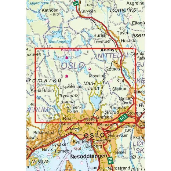 Nordeca Oslo Nordmark Sør 1:25 000