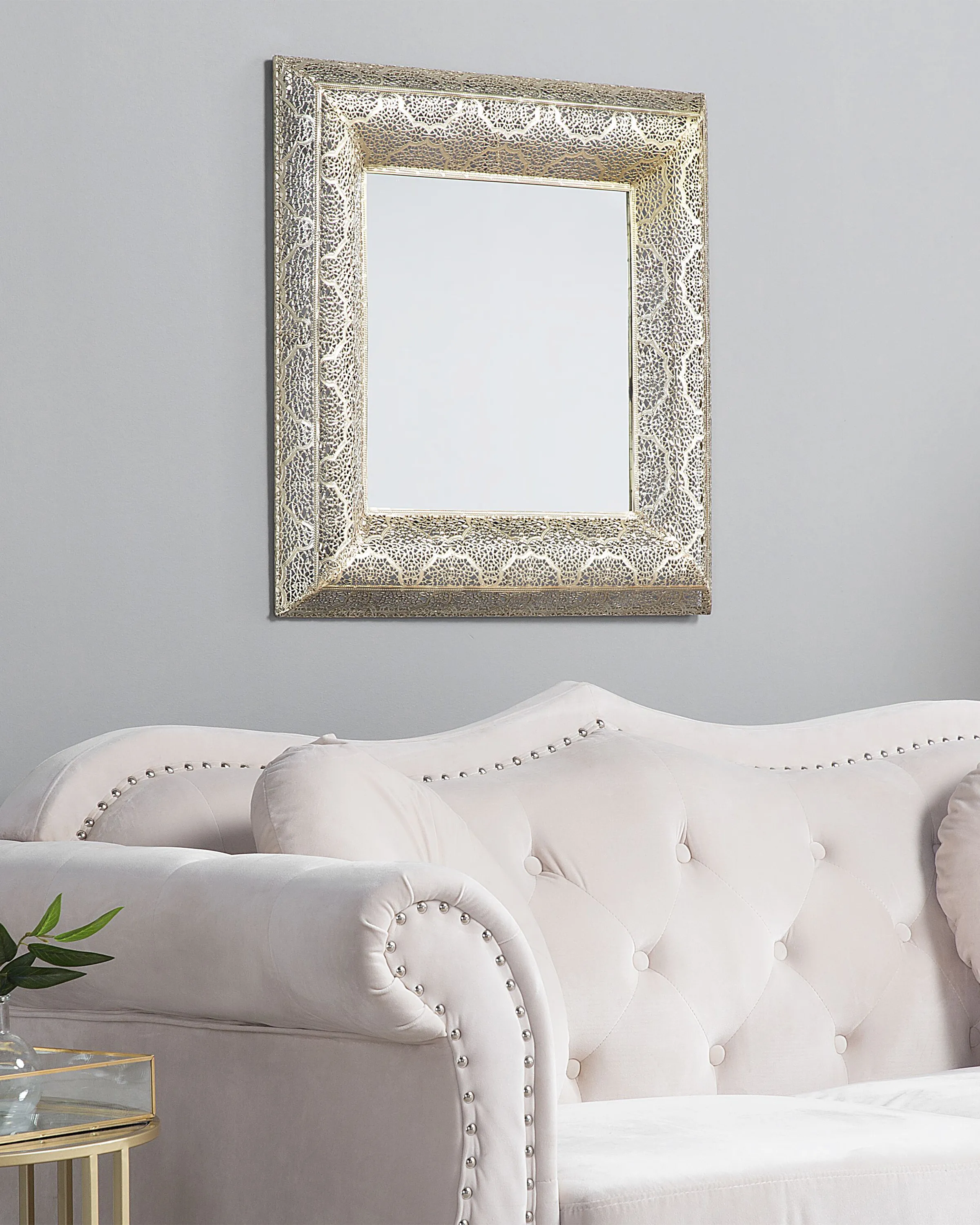 Wandspiegel PLERIN 60 cm 60 cm Metaal Goud