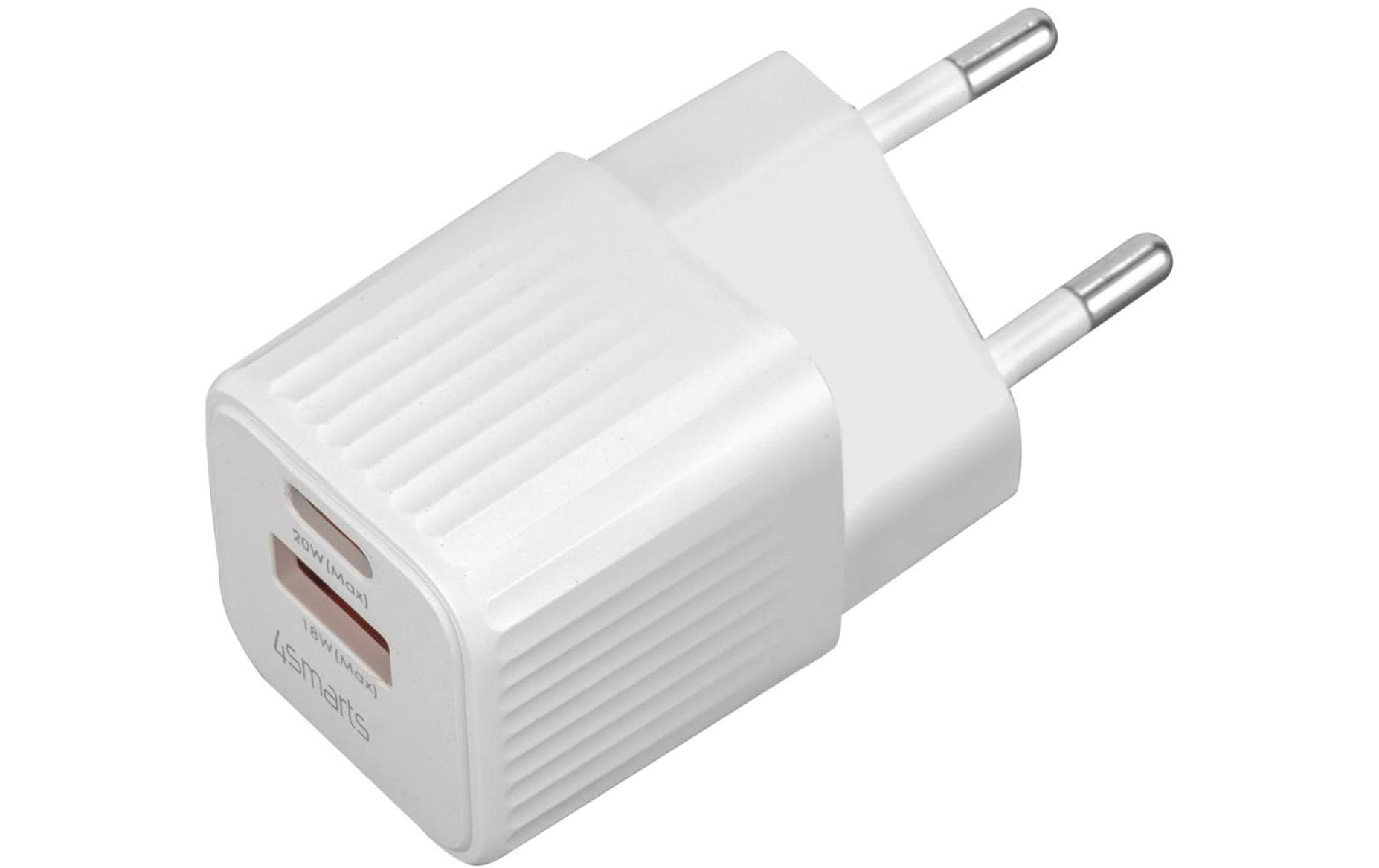 USB-Wandladegerät VoltPlug Duos Mini PD 20 W + KabelSchnellladefähiges Mini-Ladegerät mit USB-A-/USB-C-Port und einem USB-C-Kabel